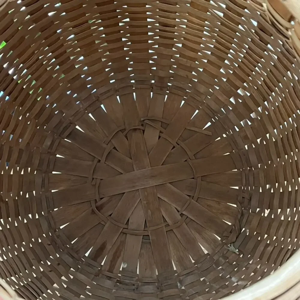 Antique Maine Penobscot Indigenous Hand Woven Handled Basket